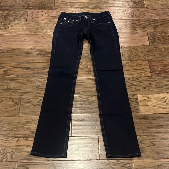 True Religion Billy Seat Boot Cut Mid Rise Jeans Size 28 - Picture 1 of 16